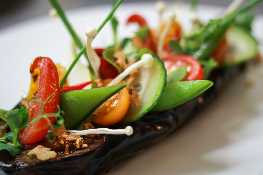 aubergine et légumes de saison