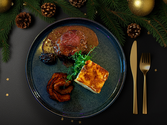 assiette boeuf menu de fetes